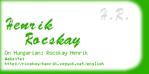 henrik rocskay business card